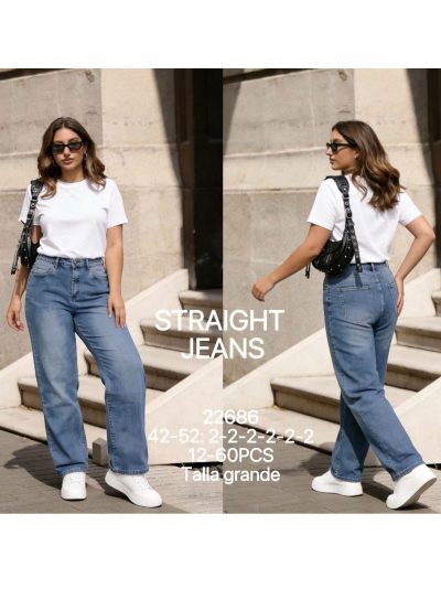 Jeans rectos talla grande 2