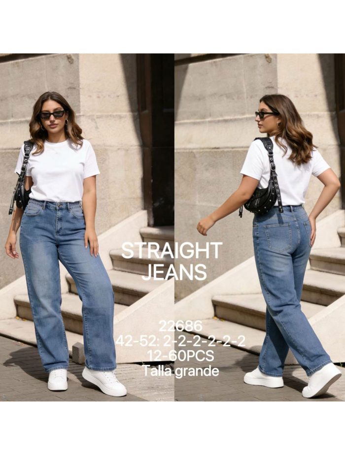 Jeans rectos talla grande