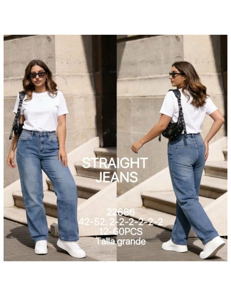 Jeans rectos talla grande