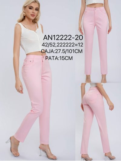 Pantalón stretch bolsillo bordado talla grande 2