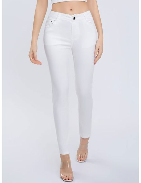 Pantalón stretch bolsillo detalle metálico