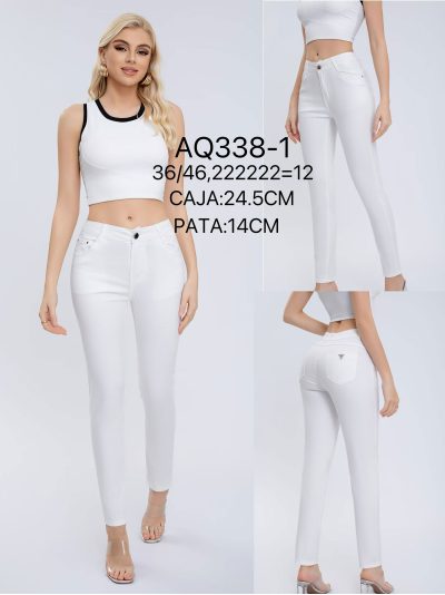 Pantalón stretch bolsillo detalle metálico 2