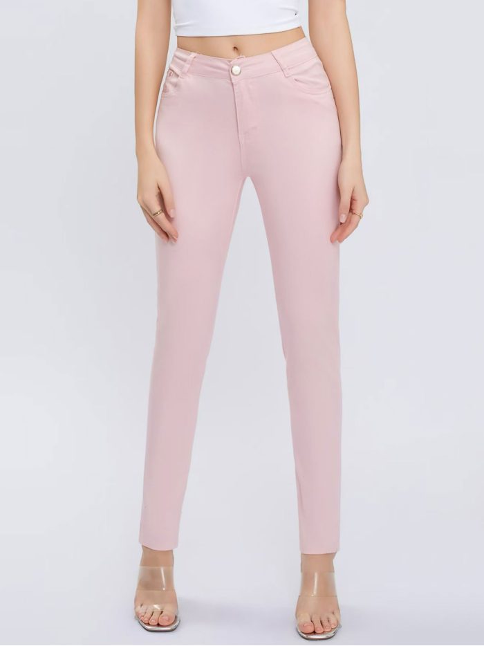 Pantalón stretch bolsillo detalle metálico