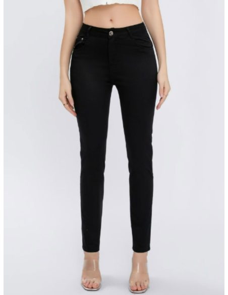 Pantalón stretch bolsillo detalle metálico