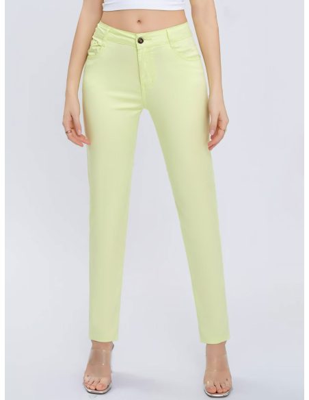 Pantalón stretch bolsillo detalle metálico