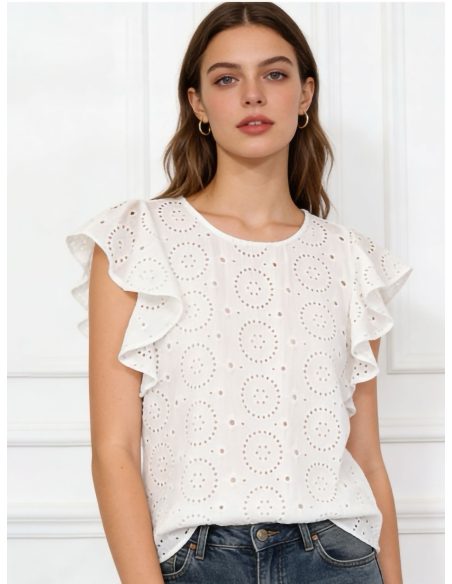 Blusa calada volantes