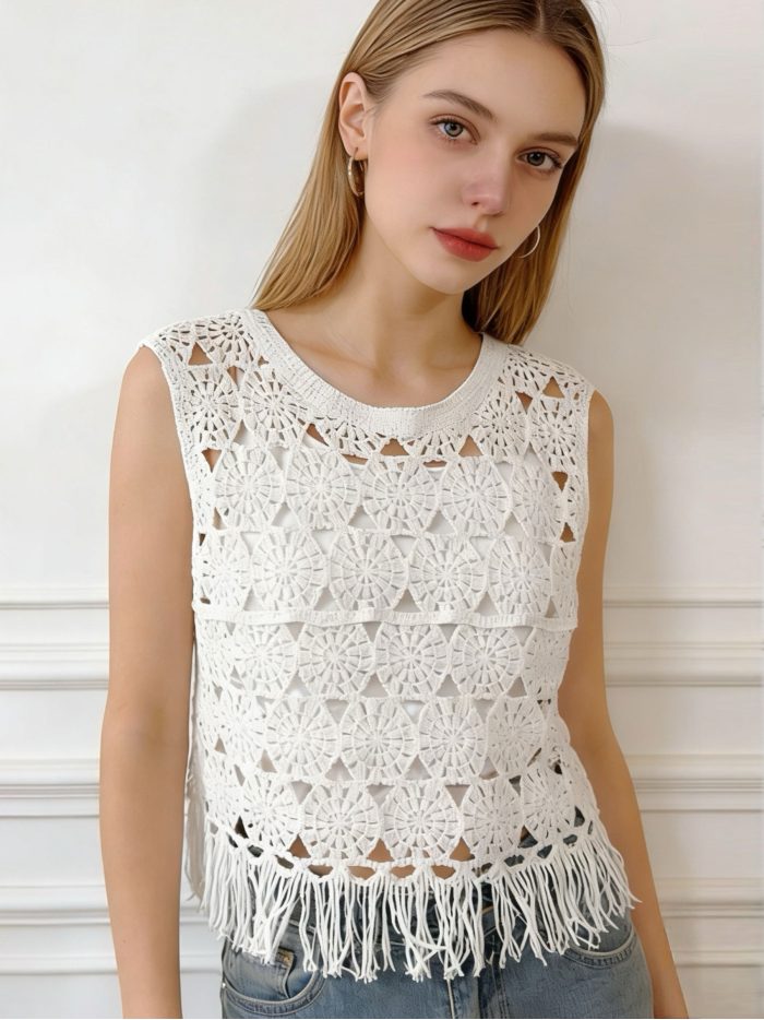 Top crochet flecos