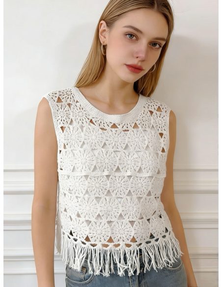 Top crochet flecos