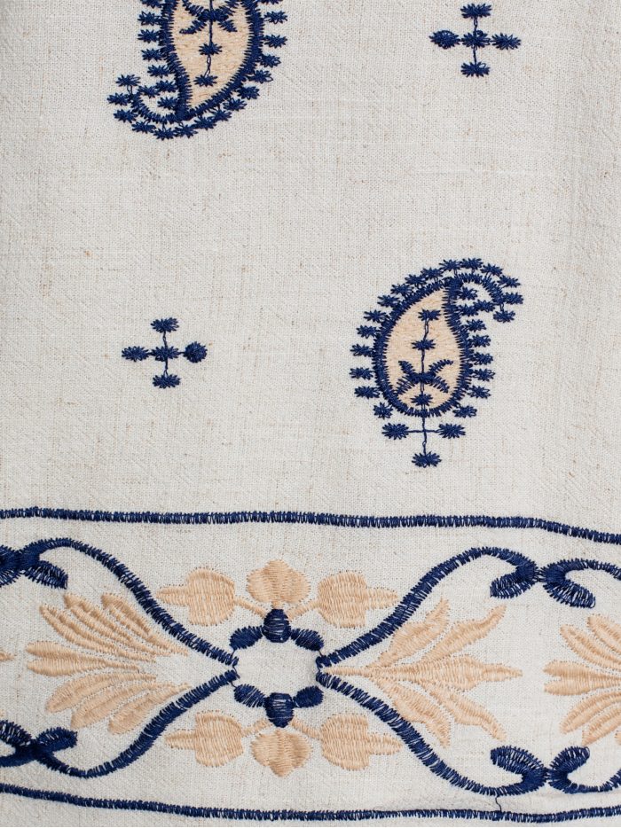 Blusa sin mangas lino estampada paisley