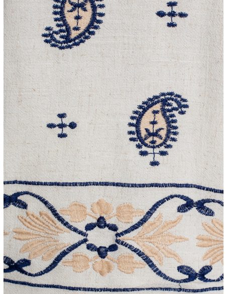 Blusa sin mangas lino estampada paisley