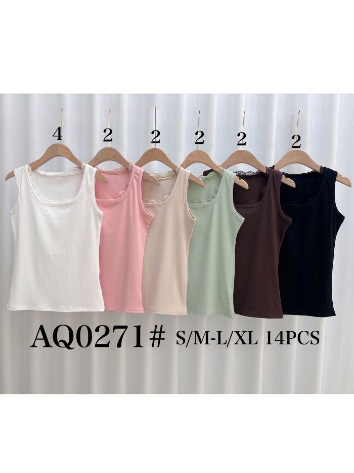 Canotta con scollo in pizzo | MF-AQ0271 | Vendita all'ingrosso