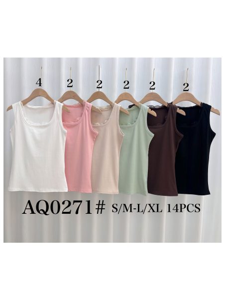 Canotta con scollo in pizzo | MF-AQ0271 | Vendita all'ingrosso