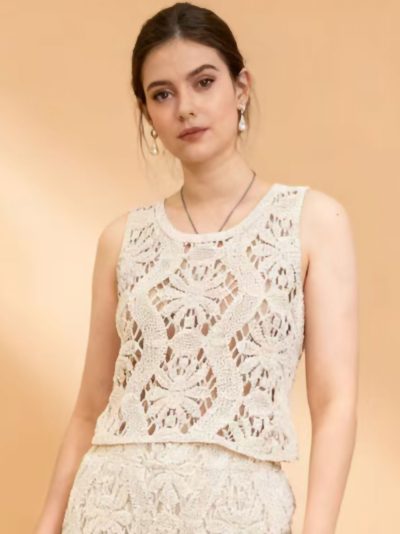 Top de crochet calado