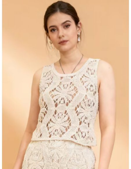 Top de crochet calado