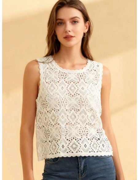 Top de crochet calado
