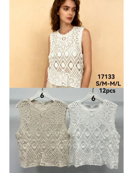 Top de crochet calado