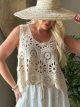 haut en crochet ajouré