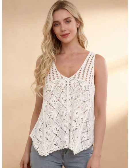 Top de crochet calado