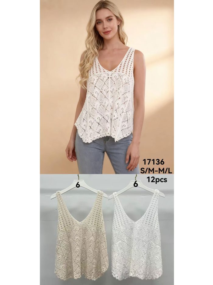 Top de crochet calado