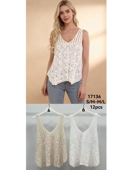 Top de crochet calado