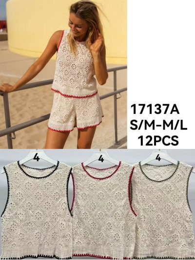 Top de crochet ribete contraste 2