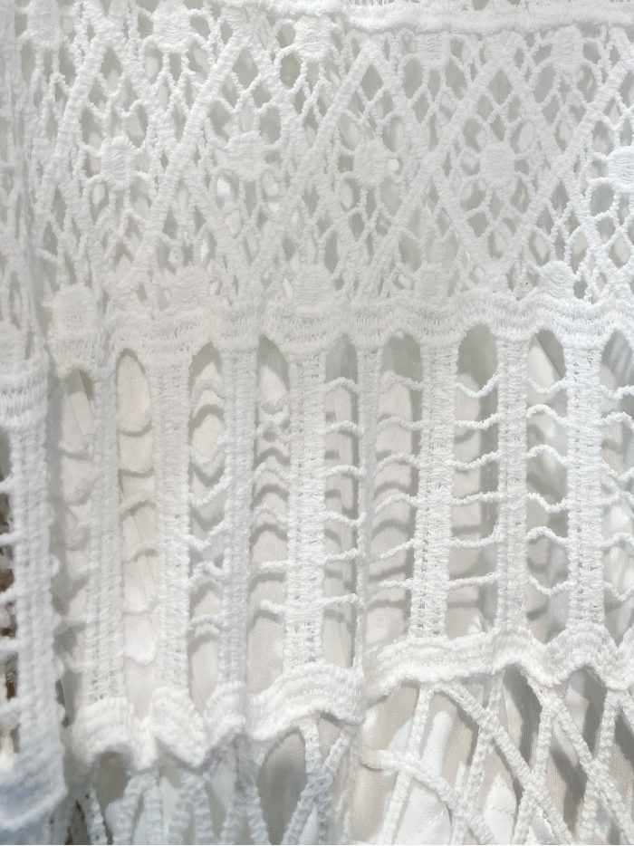 Gonna lunga traforata all'uncinetto