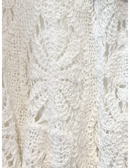 Pantalón flare de crochet calado