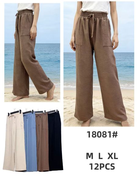 Pantaloni fluidi con tasche applicate