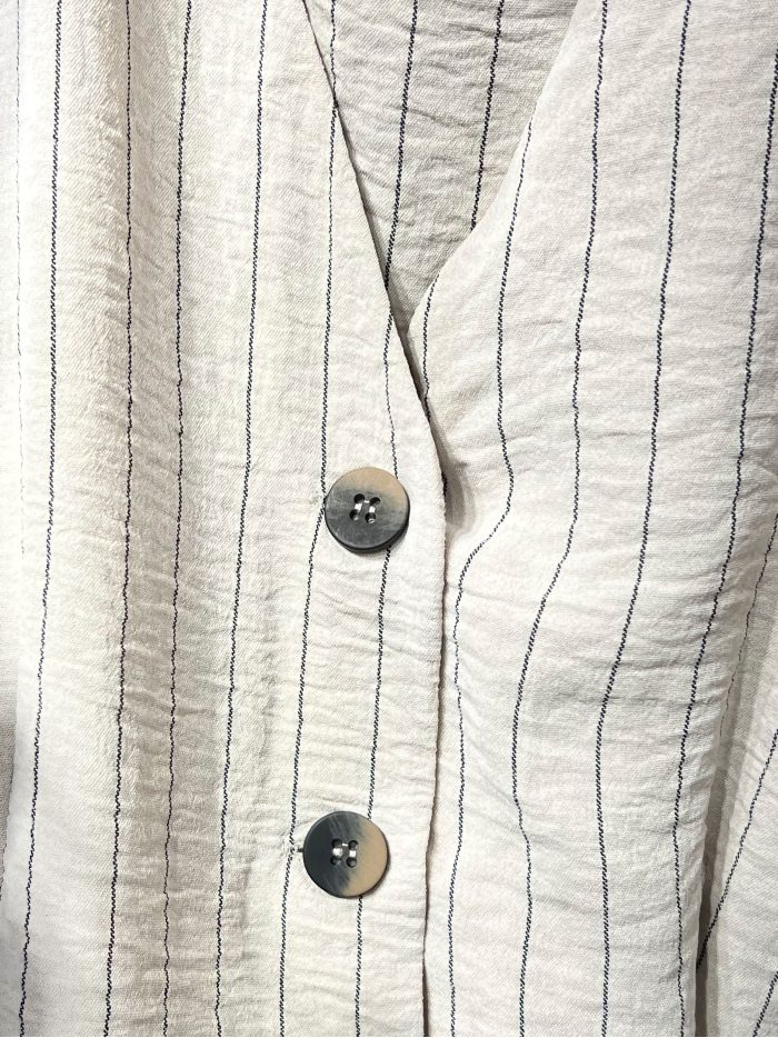 Two-piece striped set: vest & flowy trousers