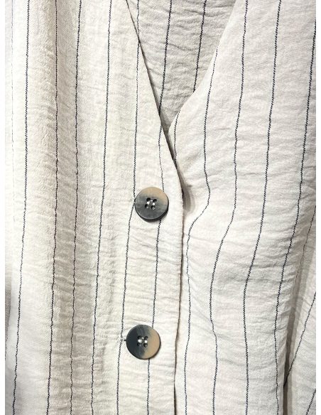 Two-piece striped set: vest & flowy trousers