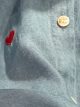 Camisa denim sin mangas con corazones bordados
