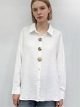 Camisa fluida con botones joya