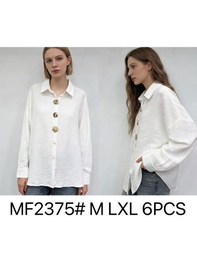 Camisa fluida con botones joya 2