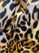 camicia in raso con stampa leopardata