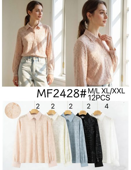 Camisa de encaje floral