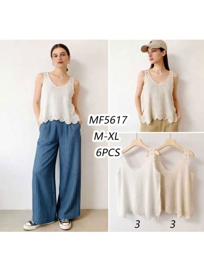 Top de punto crochet con puntilla 2