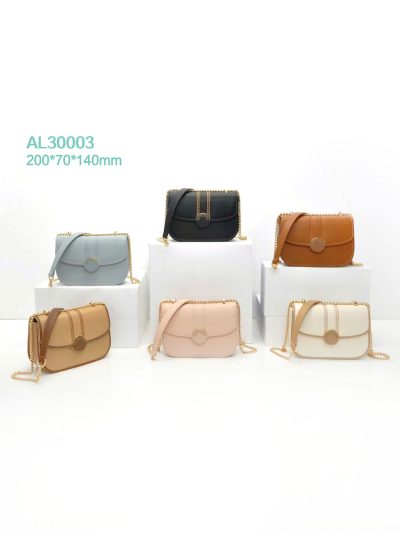 Bolso bandolera con cadena y cierre redondo 2