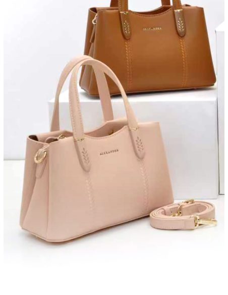 Bolso tote mini con pespuntes decorativos