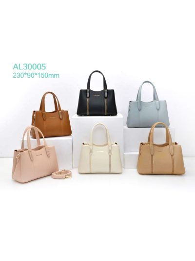 Bolso tote mini con pespuntes decorativos 2