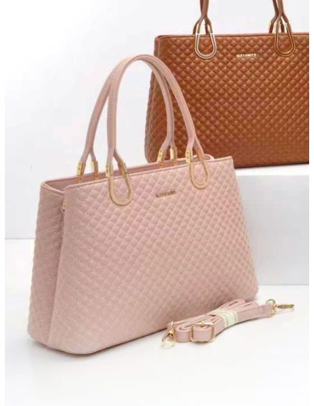 Bolso tote acolchado efecto trenzado