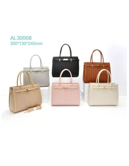 Bolso tote grande acolchado con cierre metálico