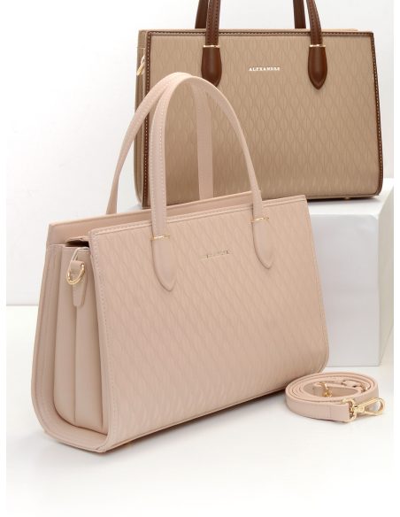 Bolso tote con grabado geométrico