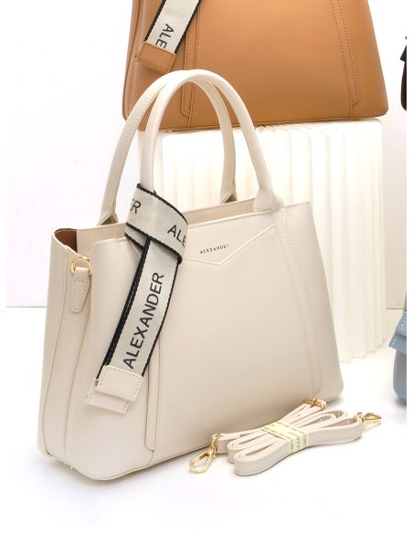 Bolso de mano con colgante logo