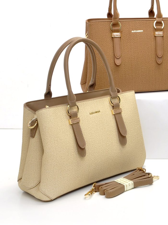 Bolso tote combinado con herrajes