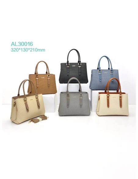 Bolso tote combinado con herrajes