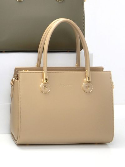 Bolso de mano con aros metálicos