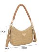 Bolso hobo de rafia con asa trenzada