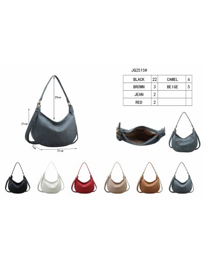 Bolso hobo media luna con pespuntes 2