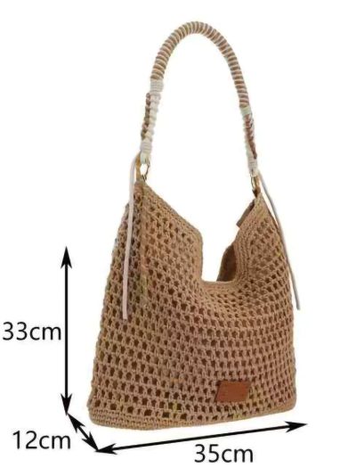 Bolso hobo de crochet calado