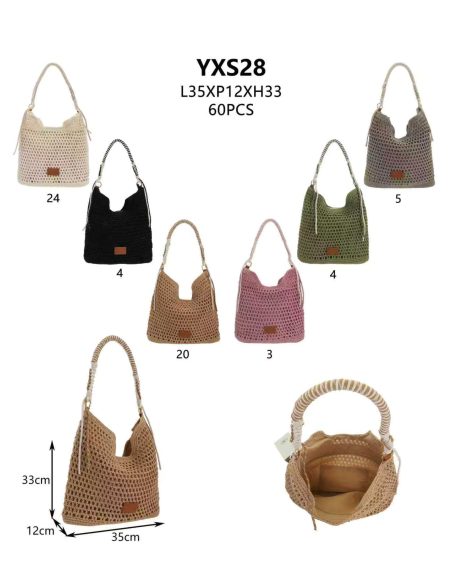 Bolso hobo de crochet calado